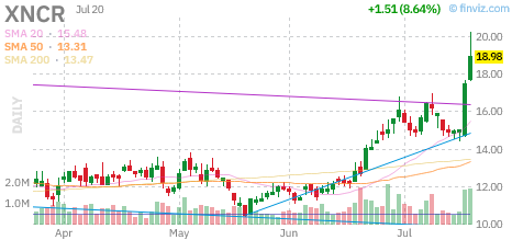 XNCR chart
